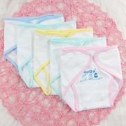 Combo 5 tã dán sơ sinh HotGa trắng viền màu size 1,2,3 cho bé